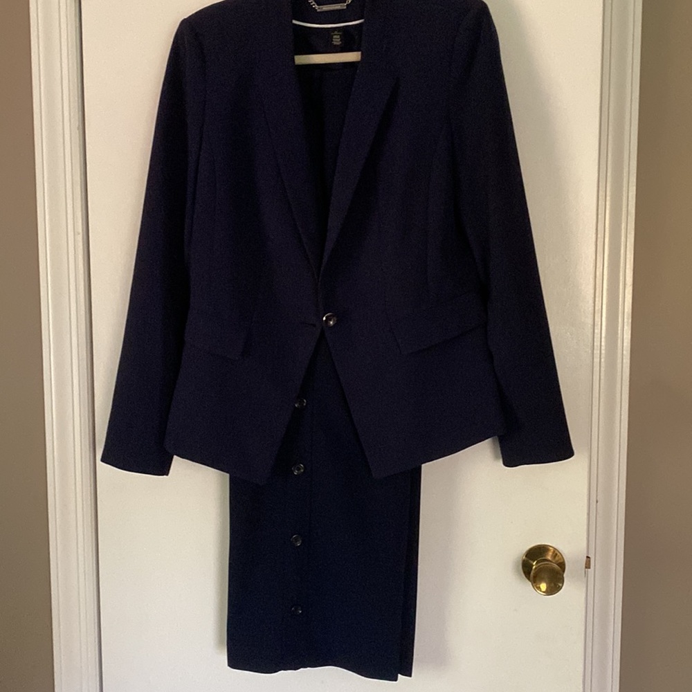 White House black market wide leg pant suit separates, blazer 12/ pants 4